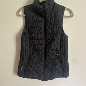 Champion Brand Black Quilted Puffer Vest with Stand-Up Collar